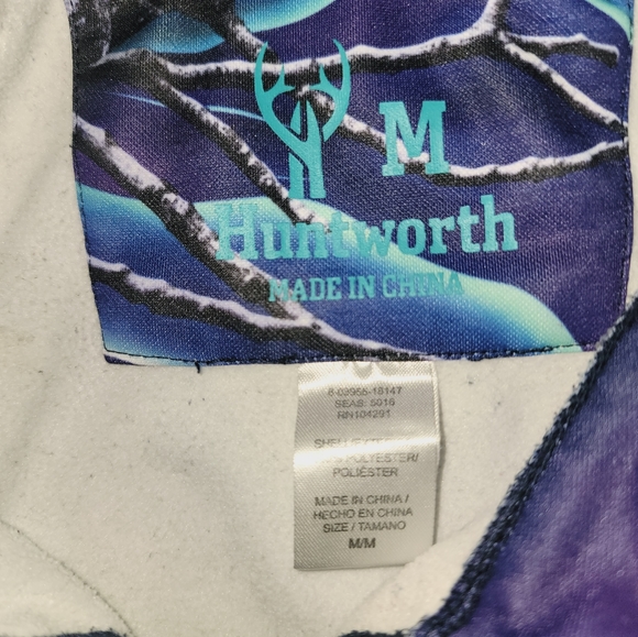 Huntworth Oaktree Ultraviolet Purple Camo Zipper Jacket Medium - Picture 3 of 4